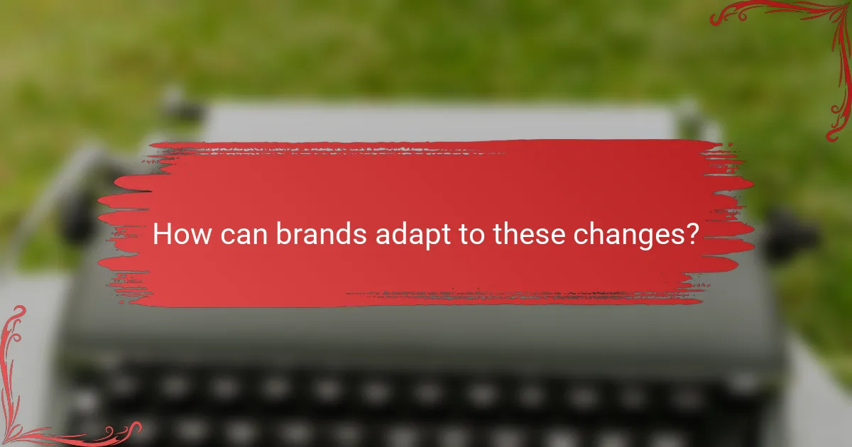 How can brands adapt to these changes?