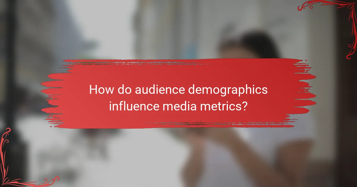 How do audience demographics influence media metrics?