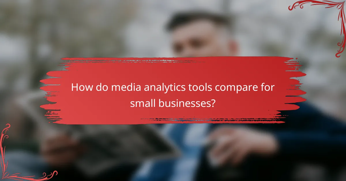 How do media analytics tools compare for small businesses?