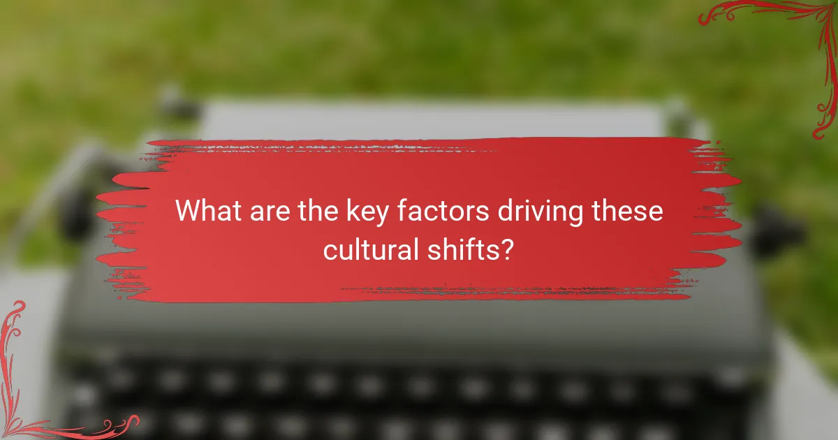 What are the key factors driving these cultural shifts?