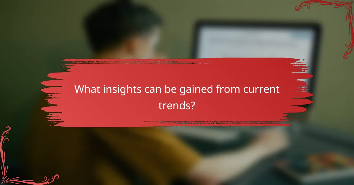 What insights can be gained from current trends?