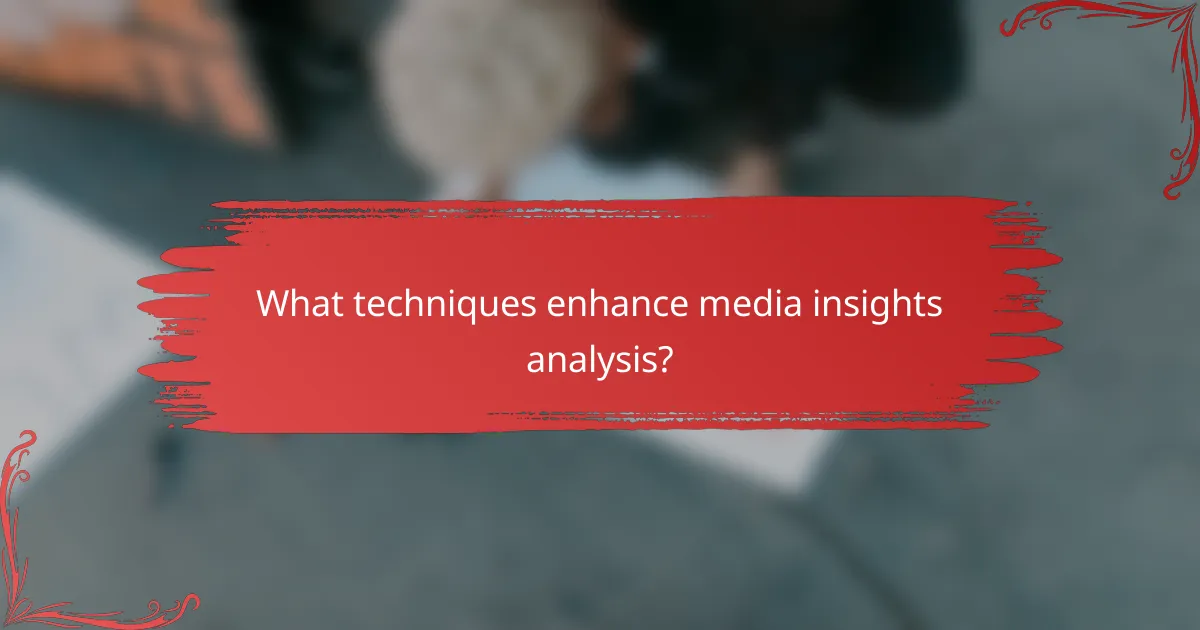 What techniques enhance media insights analysis?