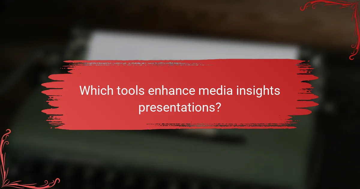 Which tools enhance media insights presentations?